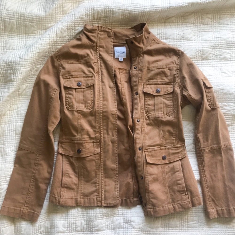 Kensie Military Jacket in Tan